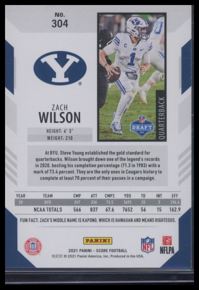 2021 Score #304 Zach Wilson