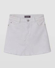 49 DL1961 Kid's Girl's White Solid Jenny Raw-Edge Denim Mini Skirt Size 5