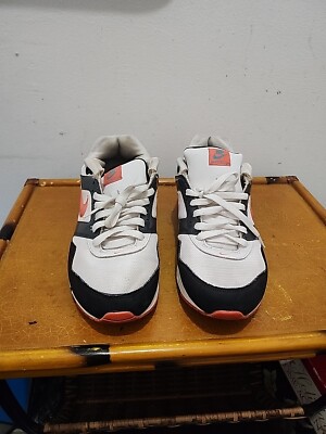 RARE  Nike Air MaxNavigate Total Orange Wolf blackWhite Sz 8 Mens 454251-188