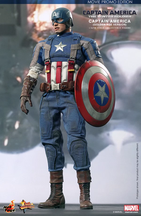 Nuevo Hot Toys MMS 240 Capitán América 2 Steve Roger Versión Edad de Oro Chris Foto 2 de 4