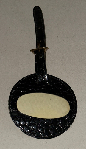 MGM Grand Hotel Las Vegas Leather Luggage Tag Vintage Casino Memorabilia - Picture 2 of 3