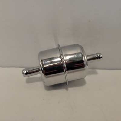 Fuel Filter InLine Hose Chrome Canister Carbureted High Flow For 2007 PT Cruiser