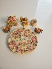 Vintage 1994 Popular Imports Miniature Cinderella Tea Set Mice Bears Cute As Is