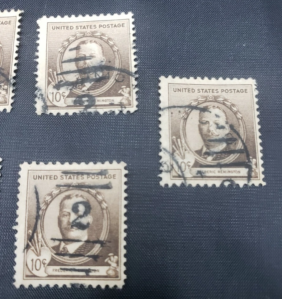 US Stamps 10c Postage 1940 Frederic Remington Lot of 7 - Image 4 of 4