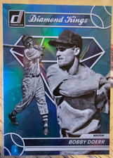 2023 Donruss Baseball #14 Bobby Doerr Diamond Kings Carolina Blue Holo