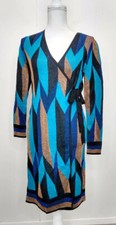 INC International Concepts XS Womens Color Block Geometric Metallic Shiny Wrap 