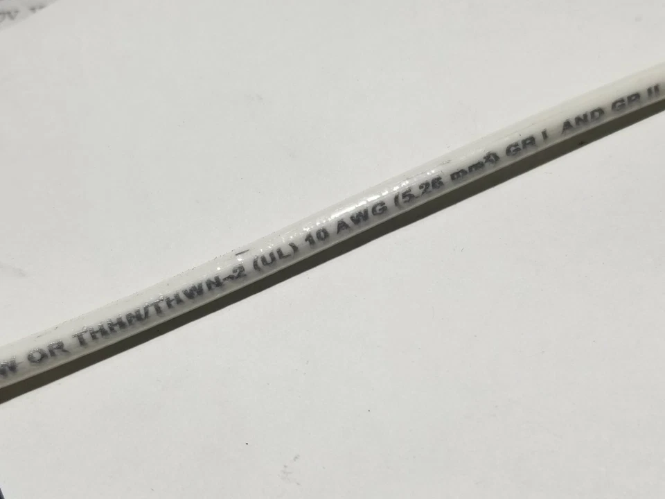 Cable de construcción General #10awg 19 trenzado THHN/THWN-2/MTW blanco/100 pies Foto 3 de 4