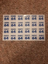 2, 1964 Connecticut License Plates.  YOM Expiration Stickers.$12. PER PAIR.