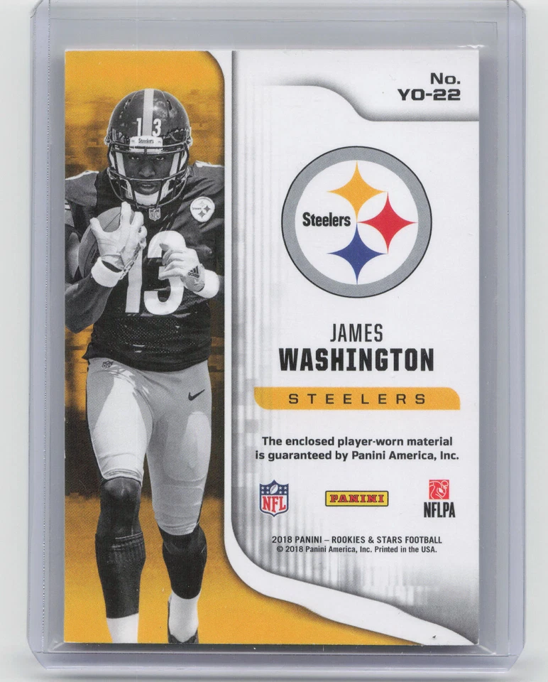 2018 Panini Rookies & Stars #YO-22 James Washington Year 1 Relics - Image 2 of 2
