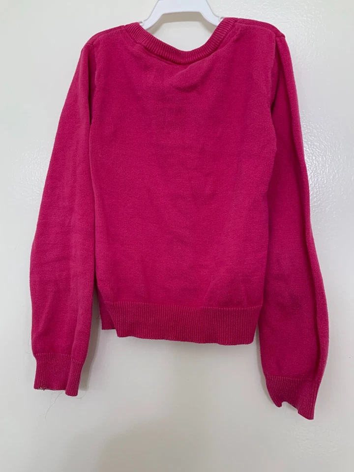 Cárdigan Suéter Cherokee Niña Talla S/P (6/6X) Rosa Abotonado Botones Brillantes Foto 2 de 4