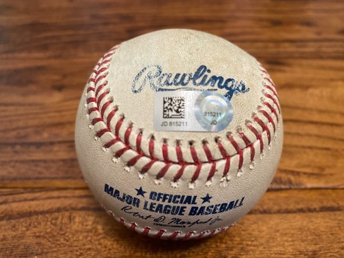 Garrett Hampson Rockies Game Used DOUBLE Baseball 6/26/2019 vs Giants Hit #33 - Picture 3 of 6