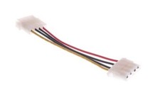 Molex 4-Pin Male to Female Power Extension Cable - 6 Inch