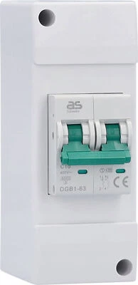 AS - SCHWABE Leitungsschutzschalter Camping LS-Sicherungsautomat 230V 10A 2-polig IP20