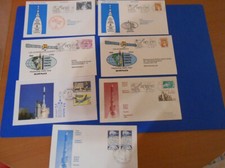 7x Belege Ariane (Lot 19)  Daten siehe Beschr...