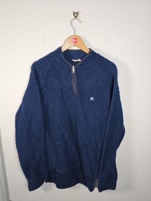 Vintage Helly Hansen Deep Pile Fleece Herren Large-XL 1/4 Zip Jacke 70er/80er