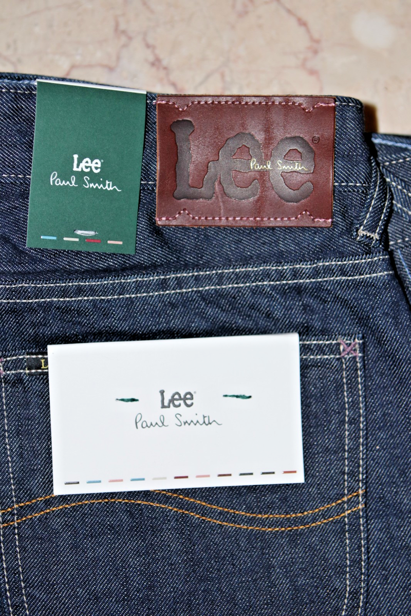 Lee x Paul Smith 101 Rider Men's Selvedge Denim Jeans in Rinse