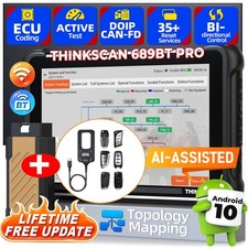 2026 Thinkscan 689bt Pro W Topology Mapping J2534 With Tkey101 Key Programmer