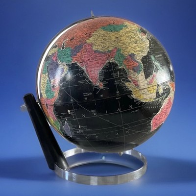 VTG MCM Replogle Starlight Globe Black  Maps Atlases World & Celestial