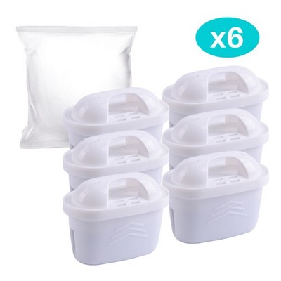 6 FilWas Kartuschen geeignet für BRITA Marella & Marella XL Tischwasserfilter