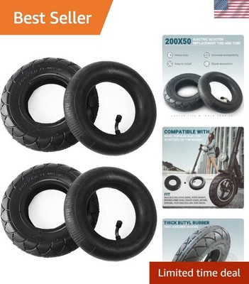 200X50 / 8'' X 2'' | 2 Tire & 2 Inner Tube Set - Electric Scooter Tire Tube Com...