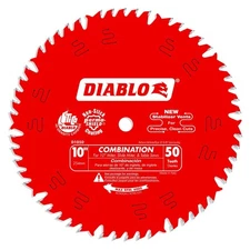 Diablo D1050X Combination Saw Blade for Wood 10" Diameter, 50 ATB Teeth