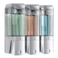 Shampoo and Conditioner Dispenser 3 Chamber No Drill Shower Soap Dispenser Wa...