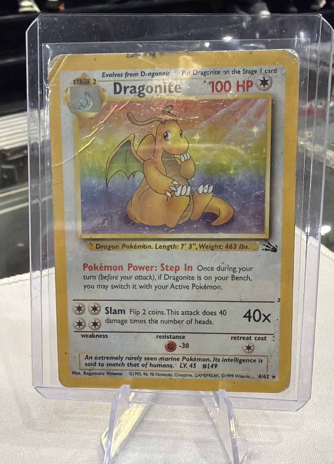 Dragonite 4/62 Fossil Holo