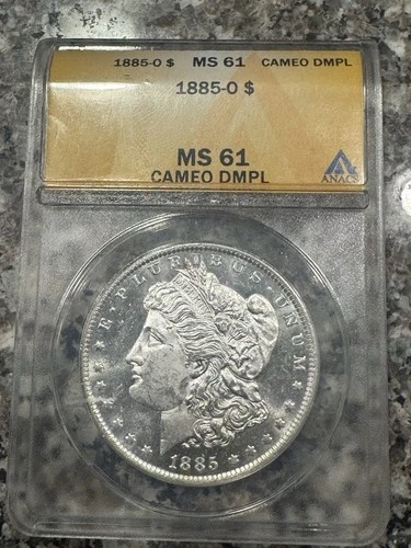 1885-O Morgan Dollar ANACS MS61 DMPL CAMEO Deep Mirror Proof