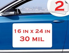 Car Magnet Sheet 16" x 24" 2 Pack - White Blank Automotive Magnets for Compan...