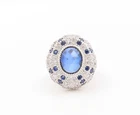 3Ct Art Deco Vintage Style Lab Created Diamond Engagement 14K White Gold FN Ring
