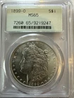1899-O Morgan Silver Dollar - New Orleans Mint - PCGS MS 65 - Fantastic Luster