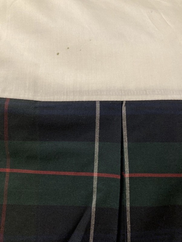 Ralph Lauren Skating Party Green Plaid Tartan Bedskirt - Queen Cotton 60x80"