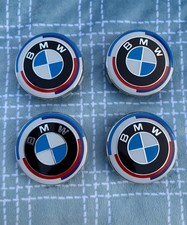 Bmw Center Caps - 50th Anniversary - 56mm - 68mm Brand New Bmw Center Caps - 50th Anniversary - 56mm - 68mm Brand New