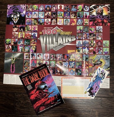 Wizard Press:The Dark Book 1994 COMPLETE!!! Poster, Bookmark, Sweepstakes Coupon