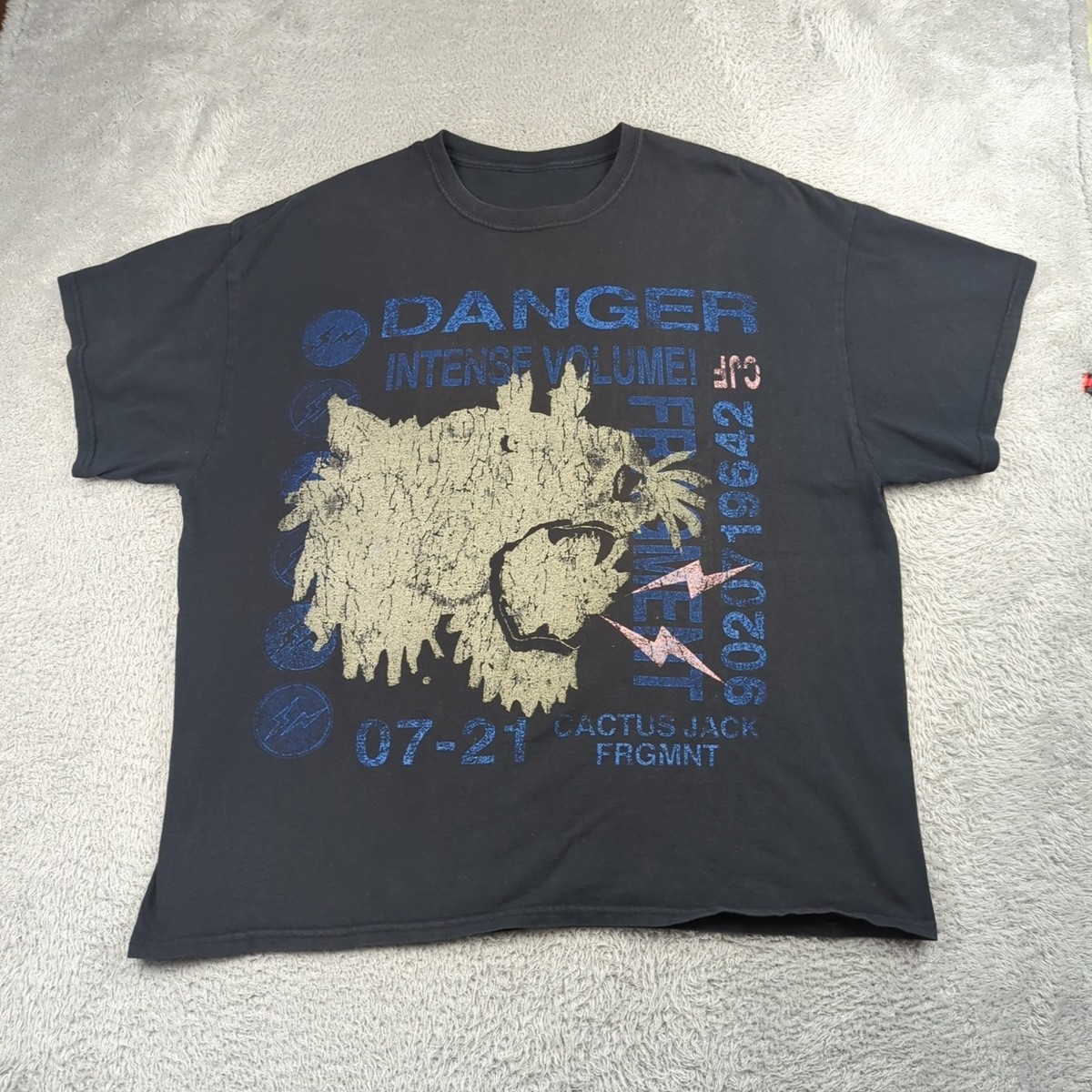 Travis Scott Cactus Jack For Fragment Danger Tee Authentic Size XL