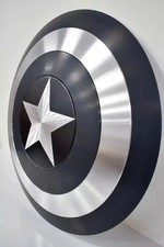 Black Captain America Shield Metal Prop Replica   Full-Size Collectible Cosplay