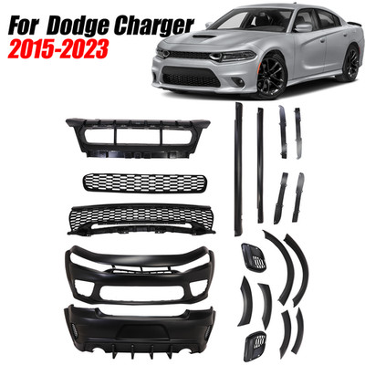 Fits 2021-23 Dodge Charger Hellcat Style Widebody Kit Front and Rear Bumper New