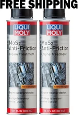 Liqui Moly MoS2 Anti-Friction Engine Treatment | 300 ml | Oil additive Pack of 2