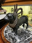 RARE AND INTERESTING  ANTIQUE JAPANESE BRONZE OR IRON DOG FIGURE — photo 3