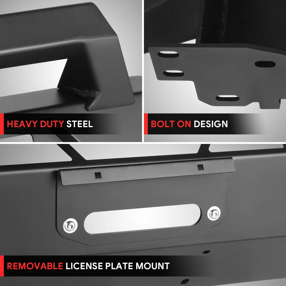 For 2016-2023 Toyota Tacoma Offroad Front Center Bumper w/ License Plate Mount - Image 3 of 4