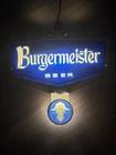 Vintage BURGERMEISTER  Beer Pub Sign Lighted