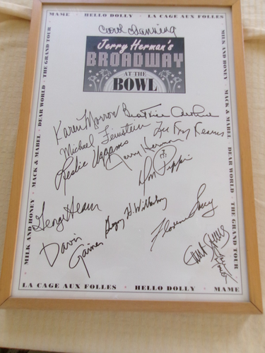 JERRY HERMAN'S BROADWAY AT THE BOWL Besetzung signiert Carol Channing Beatrice Arthur