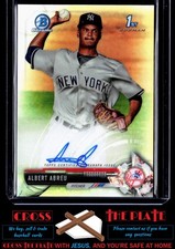 1-2017 Bowman Chrome Prospect Refractor Auto Albert Abreu Reds 460/499 #CPA-AA