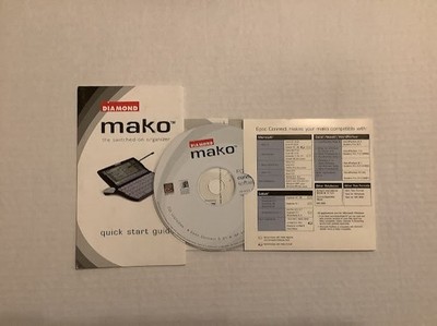 DIAMOND MAKO PDA PSION 5MX VARIANT/ DOCK MANUALS SOFTWARE