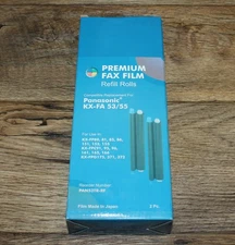 NEW SEALED 2 Pack Premium Brand Fax Film Refill Rolls For Panasonic KX-FA 53/55