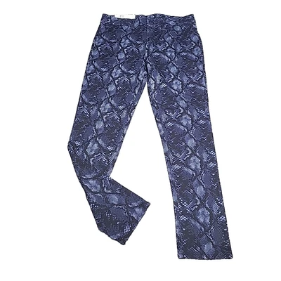 Seven7 Womens Pants Size 10 Indigo Python Printed Ponte Skinny Stretchy Pants - Photo 1/4