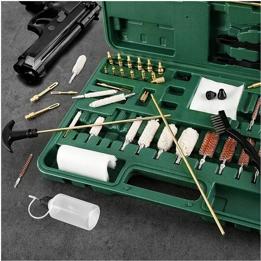 Gun Cleaning Kit Universal Rifle Pistol Shotgun Handgun Firearm with Case