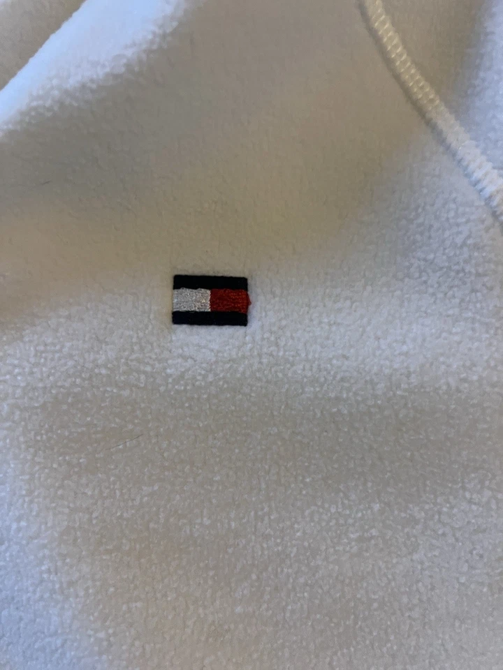 Tommy Hilfiger Women's White Fleece Quarter Zip Pullover, Size M. - Image 2 of 4