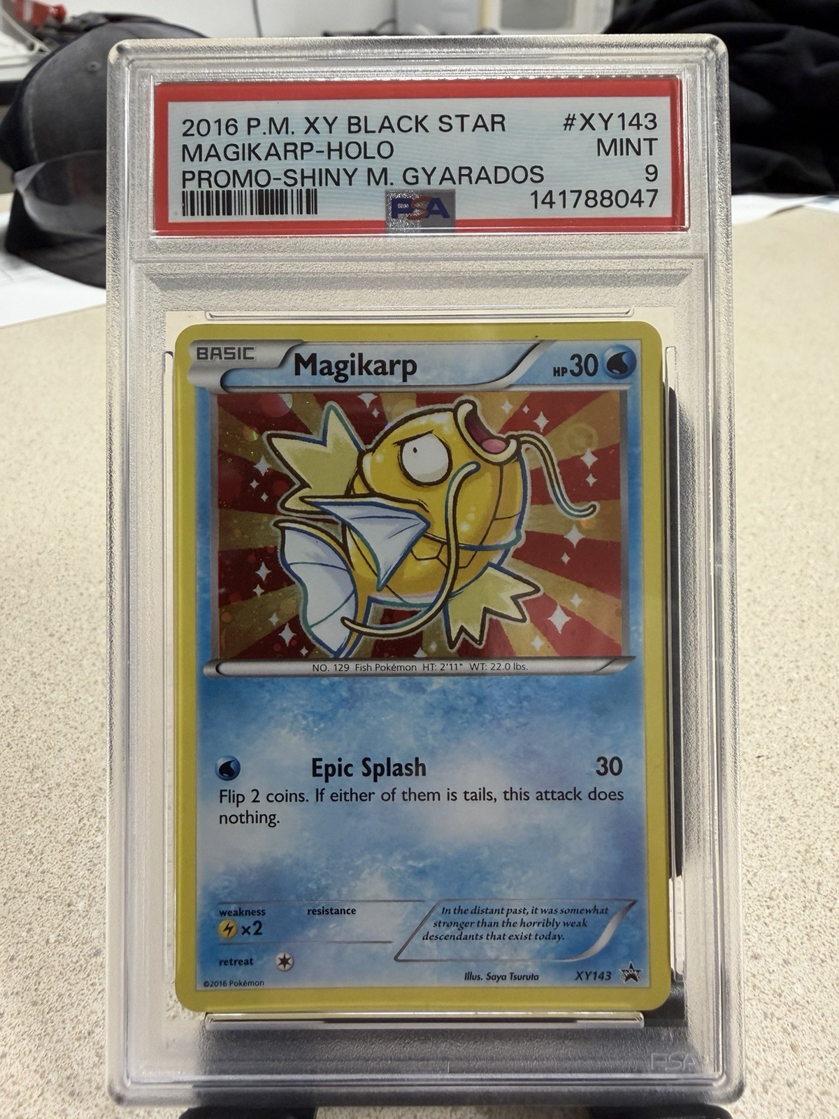 The Pokémon Company Magikarp XY143 2016 XY Black Star Promo Holo PSA 9
