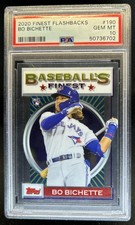 2020 Topps Finest Flashbacks Bo Bichette RC Rookie #190 Blue Jays PSA 10